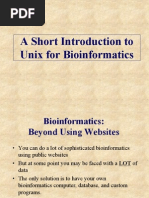 A Short Introduction To Unix For Bioinformatics