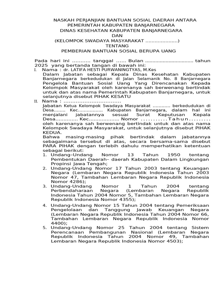 CONTOH FORMAT PENCAIRAN BANSOS 2025 New | PDF