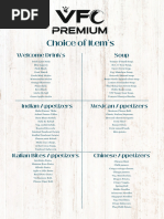 Live Food Counter Menu Overview | PDF | Fruit Preserves | Thai Cuisine