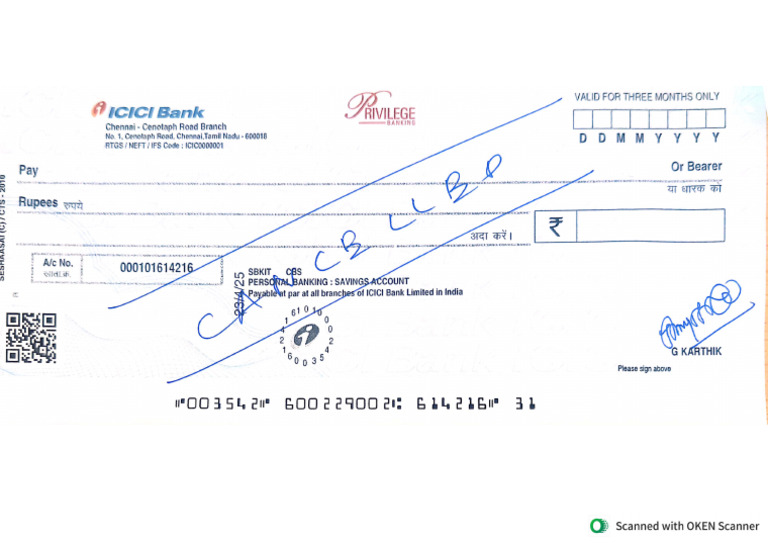 Cancelled Cheque | PDF
