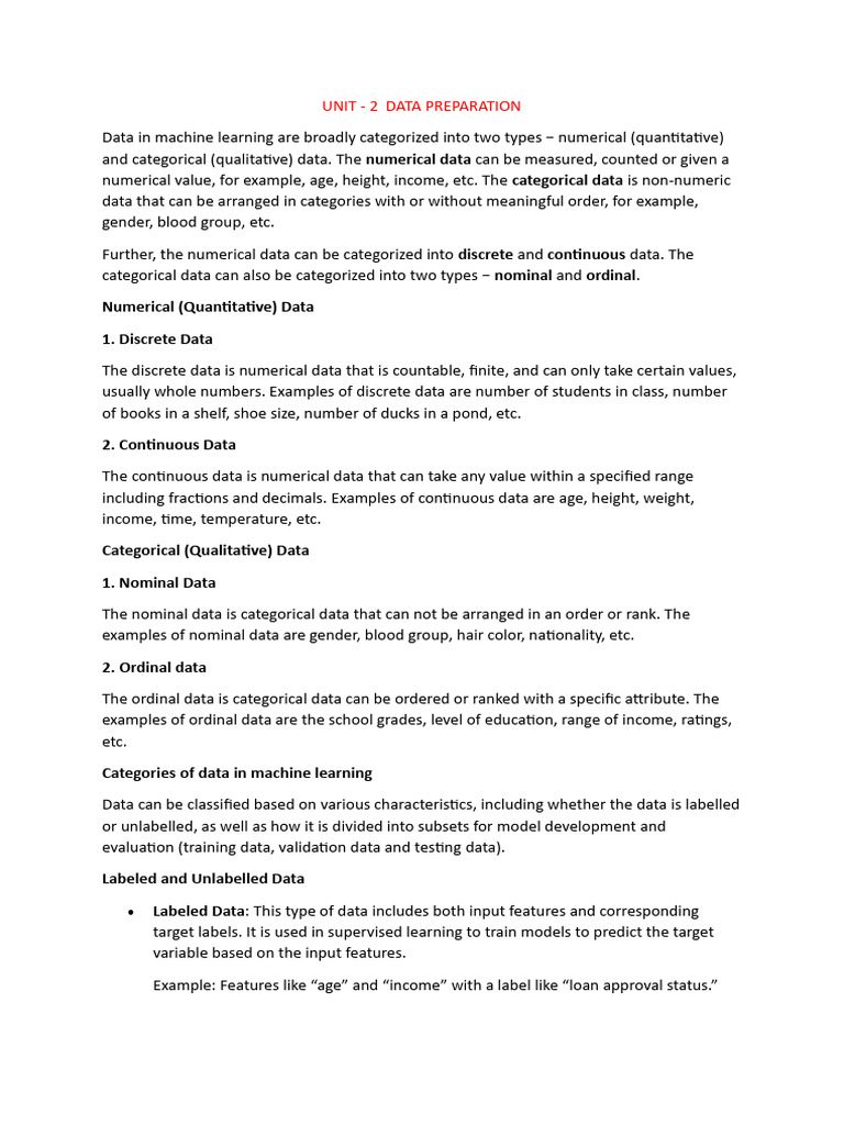 Machine learning unit 2 | PDF | Outlier | Machine Learning