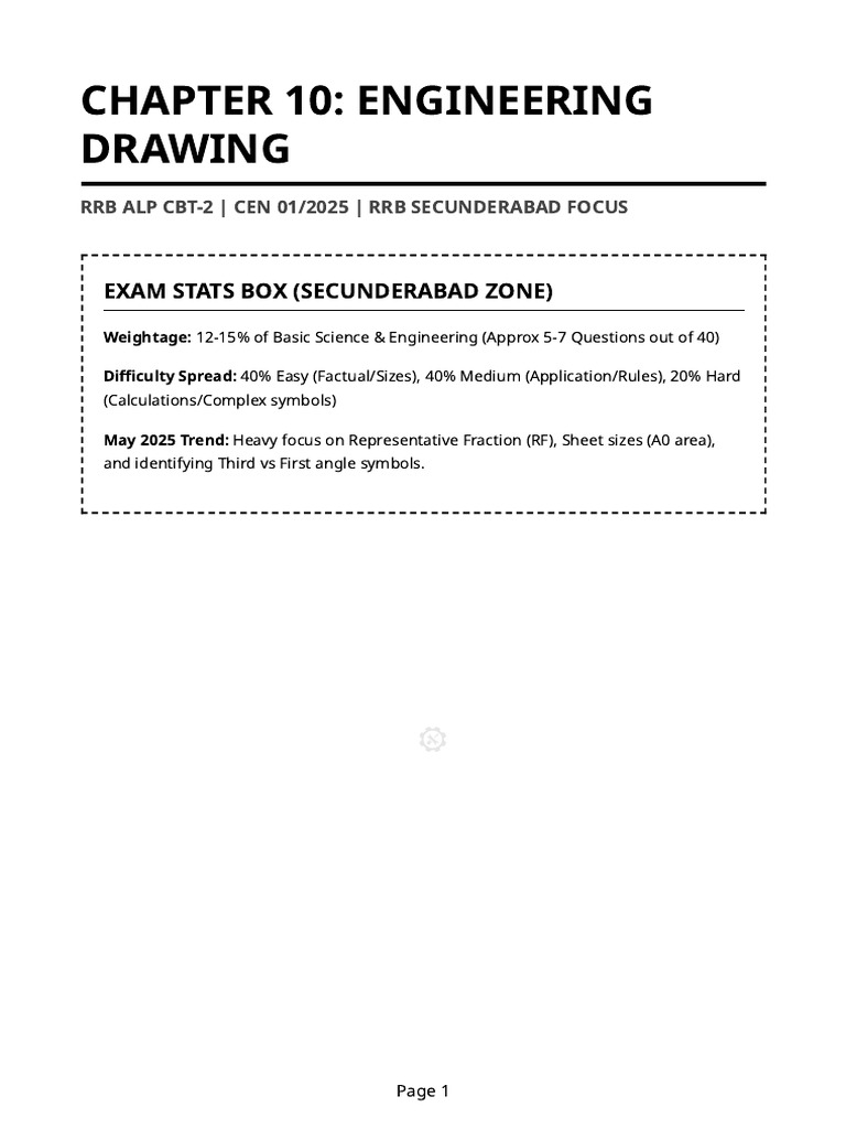 RRB ALP CBT-2 _ Ch 10_ Engineering Drawing (Printable) | PDF ...