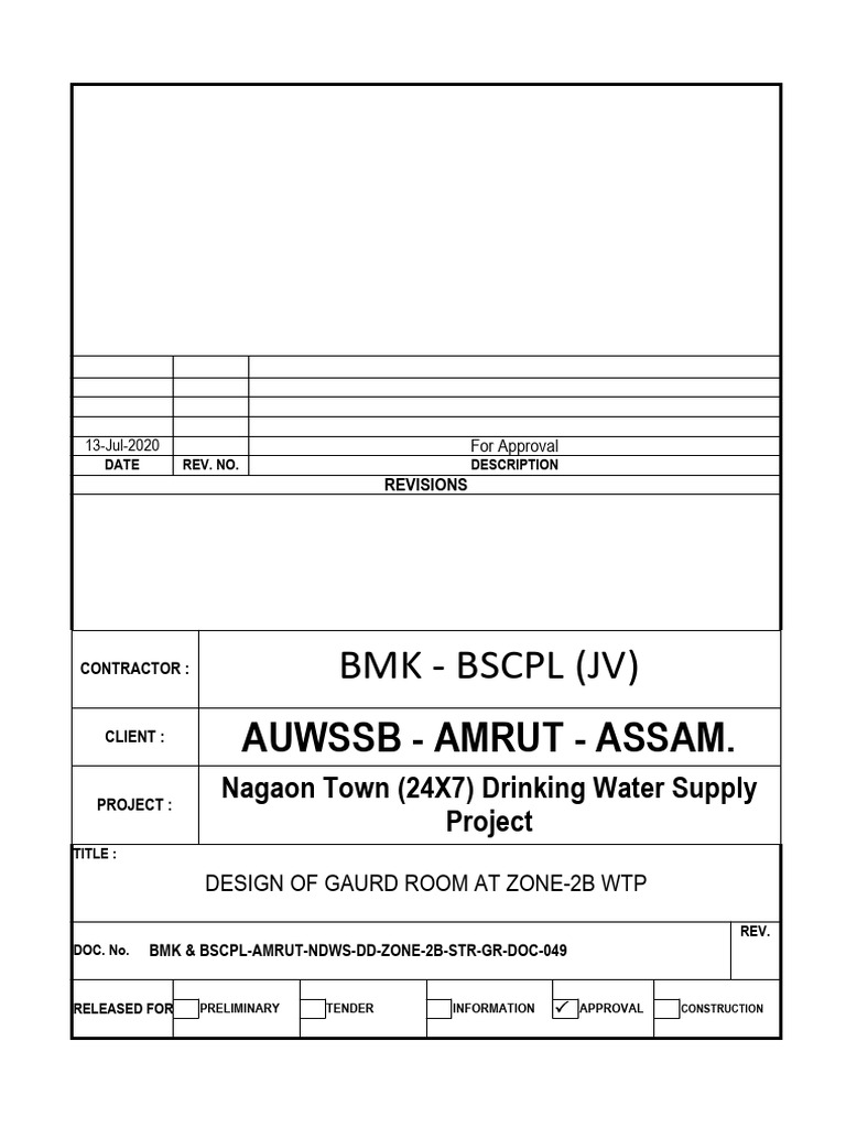 Gaurd Room-2B | PDF | Structural Engineering | Civil Engineering
