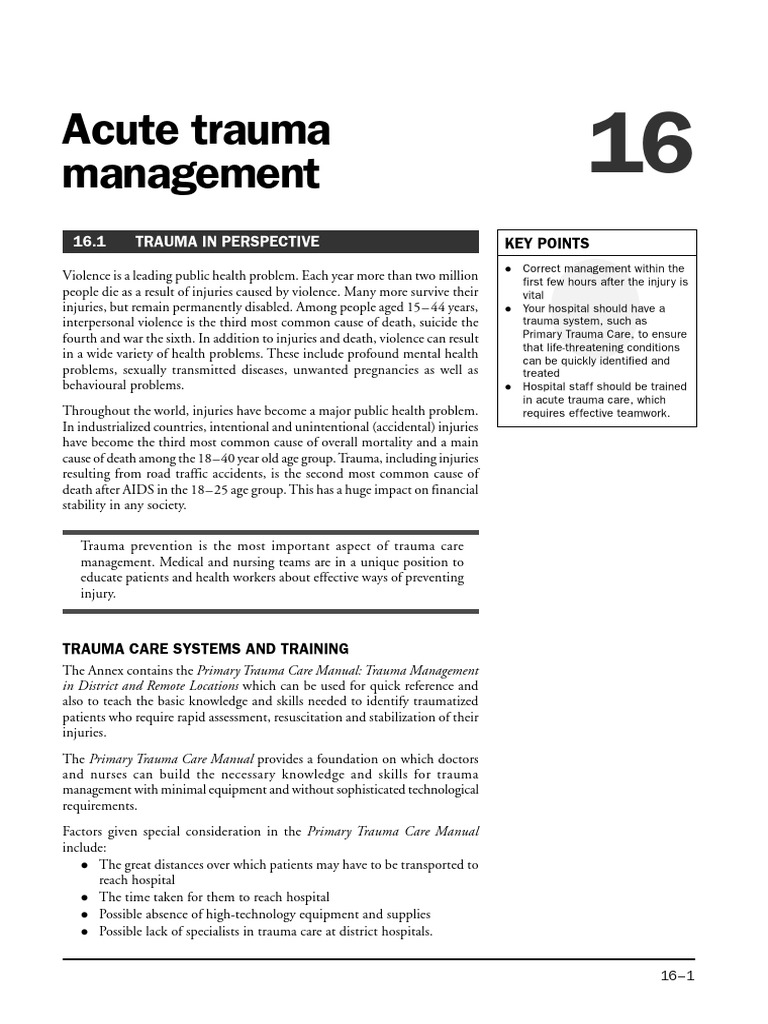 Acute Trauma Management | PDF | Major Trauma | Clinical Medicine