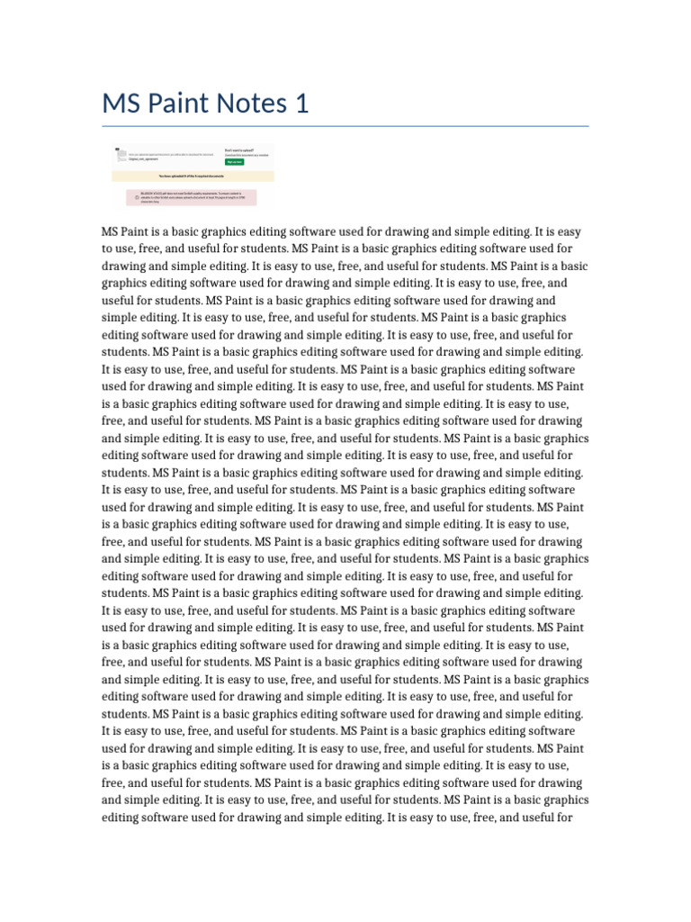 MS Paint Final 1 | PDF | Graphics | Publishing