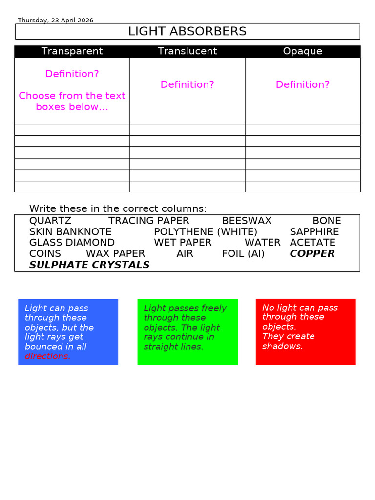 Worksheet | PDF