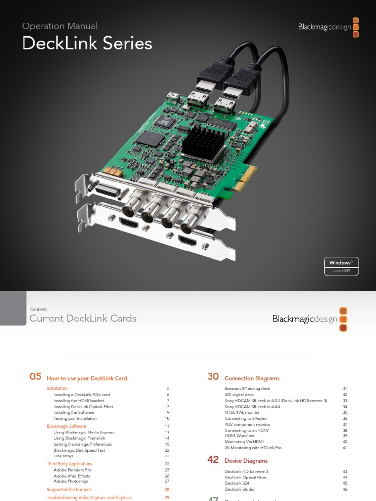 Blackmagic DeckLink HD Extreme 3d | PDF | Business | Technology