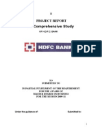 Project Report " A Comprehensive Study: of H.D.F.C. Bank