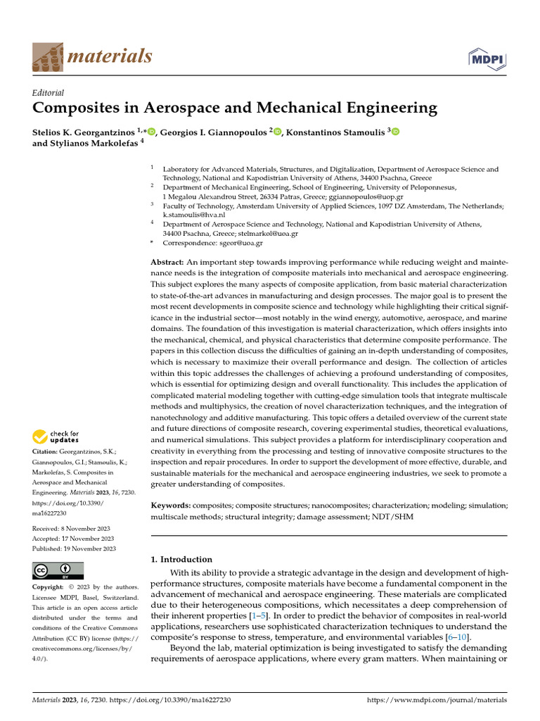 Composites in Aerospace and Mechanical Engineering,2023 | PDF ...