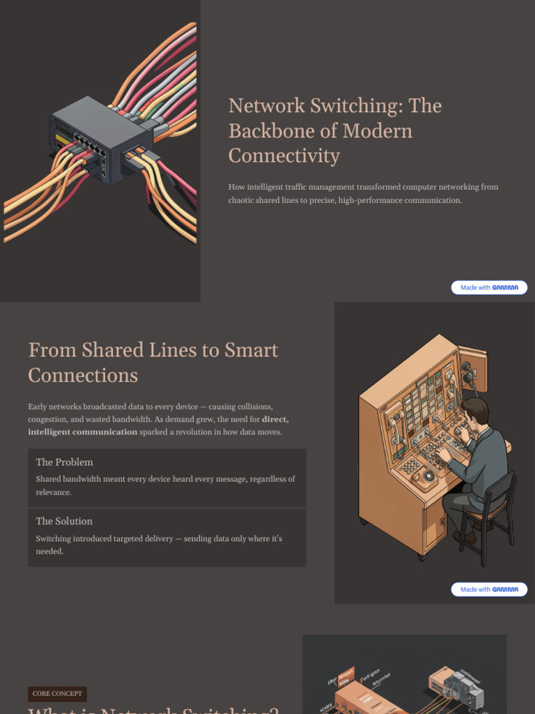 Network Switching the Backbone of Modern Connectivity | PDF | Computer ...
