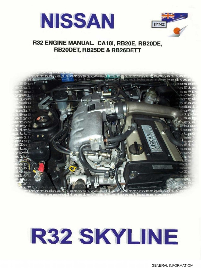 r32.Engine.manual Ca18i, Rb20e, Rb20de, Rb20det, Rb25de &Rb26dett