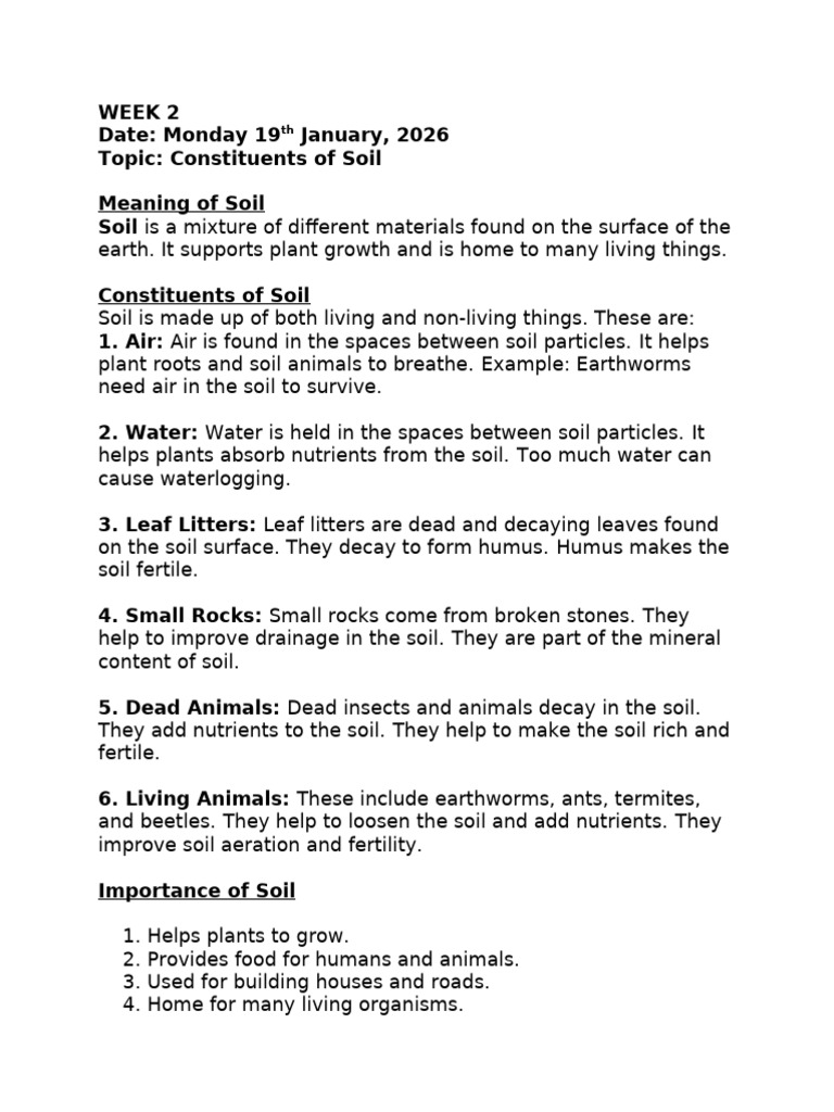 Basic Science Class Notes | PDF | Soil | Weed