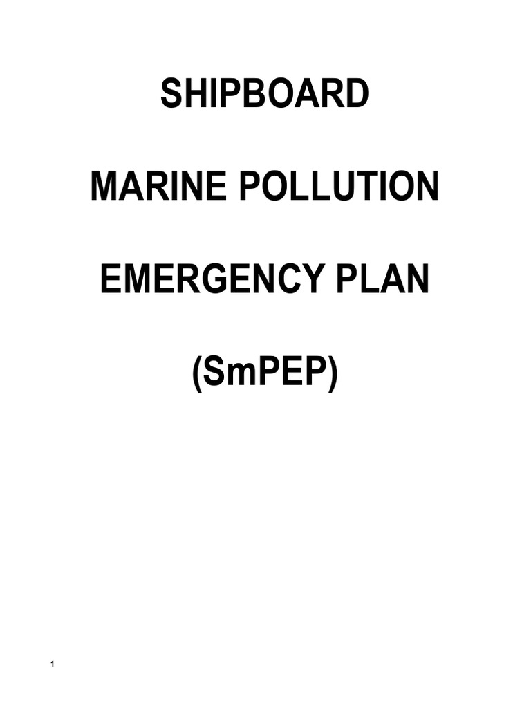 SMPEP SamplePlan.doc | PDF | Ships | Oil Spill
