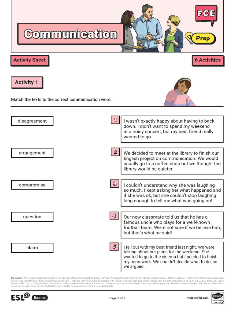 B2 First (FCE) Exam Prep Lesson - Communication | PDF | English As A ...