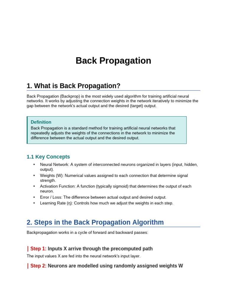 BackPropagation Notes | PDF | Applied Mathematics | Algorithms