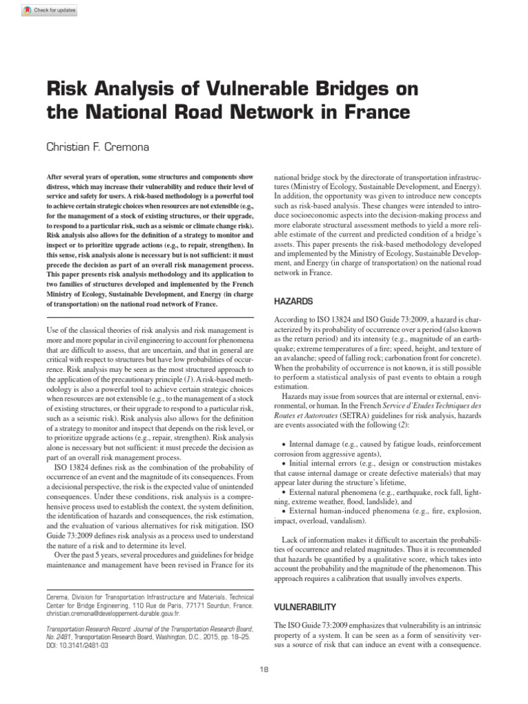 2015_Cremona_TRR_Risk Analysis of Vulnerable Bridges on the National ...