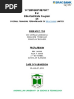 Internship report on BRAC Bank Ltd.