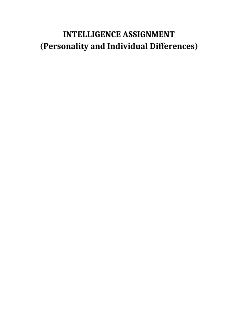 Intelligence Final | PDF | Intelligence | Cognition