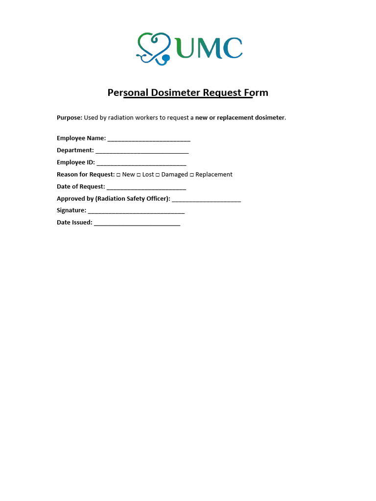 Personal Dosimeter Request Form.pdf | PDF