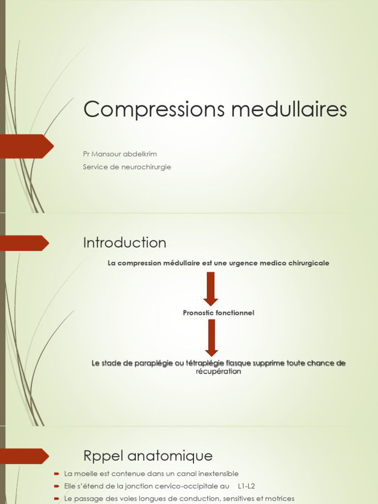 20 - CHIR - Compression Médullaire | PDF | Moelle épinière | Imagerie ...