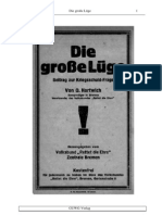 Hartwich, O. - Die Grosse Luege - Deutschlands Kriegsschuld (1921, 30 S., Text)