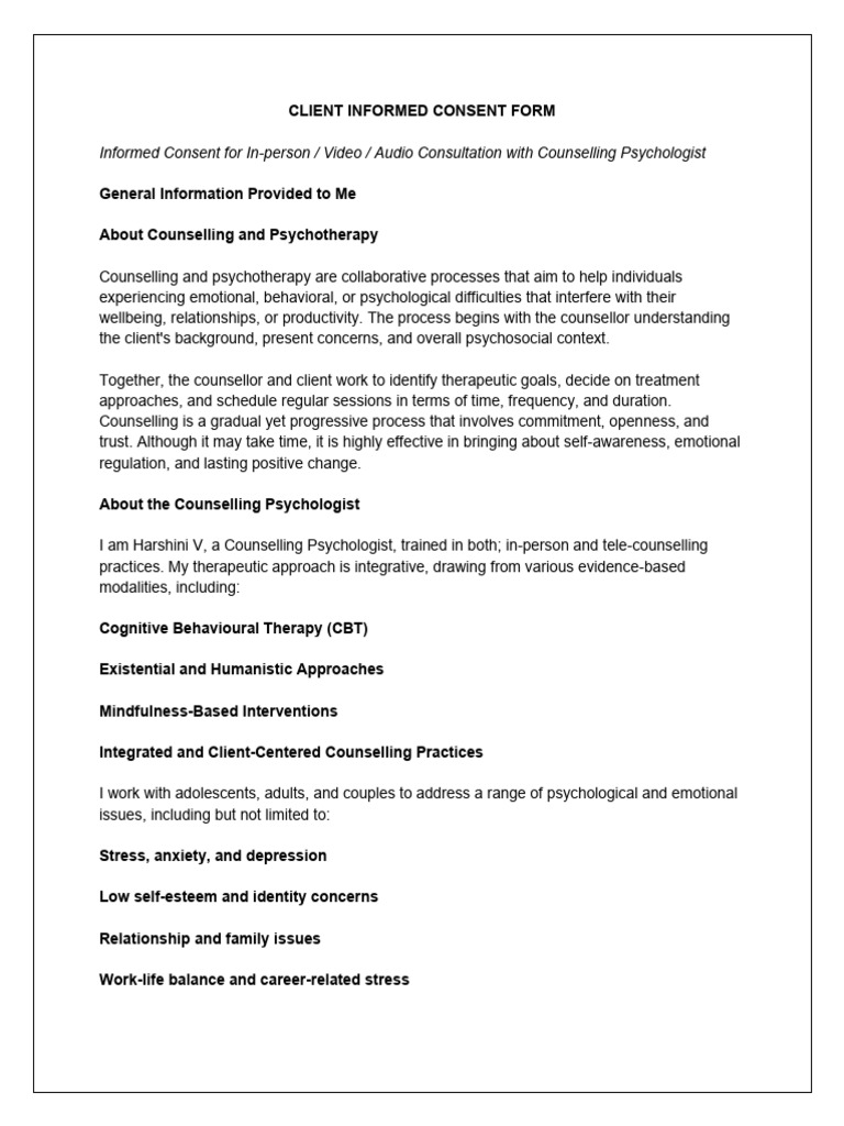 Client Informed Consent Form[1] | PDF