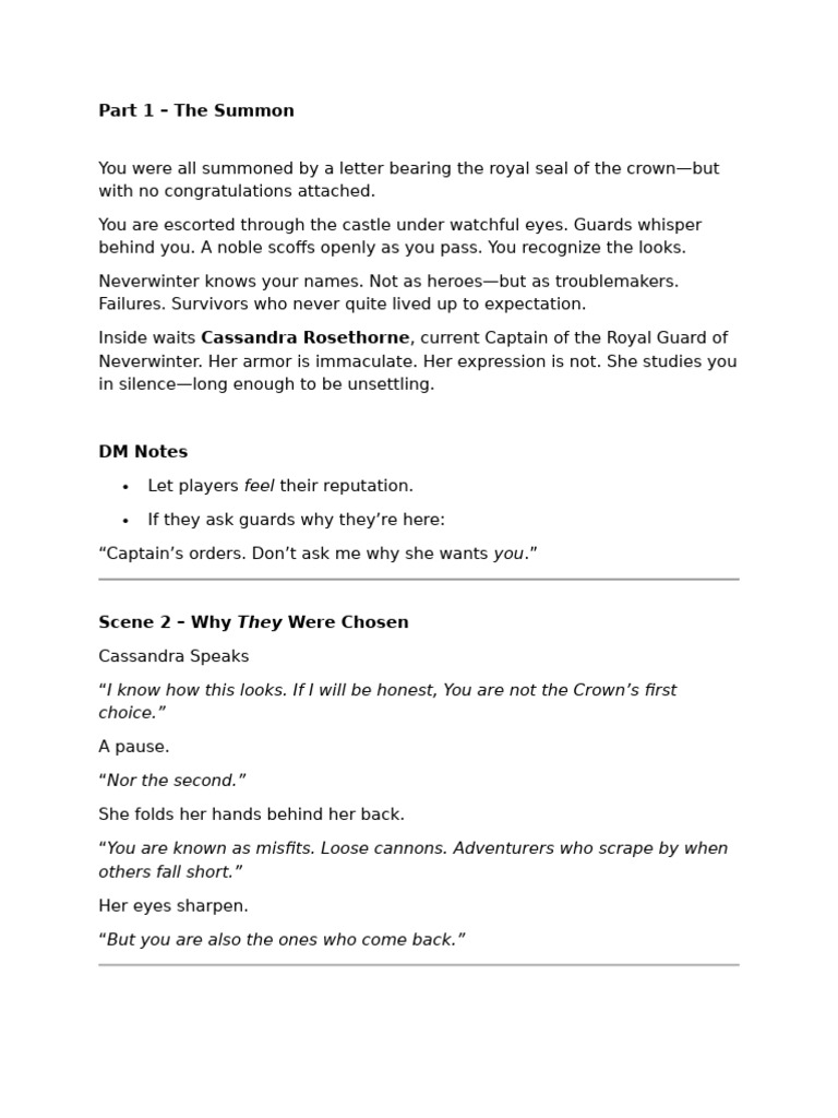 Script (Black and White, Short, 1 Copy) | PDF