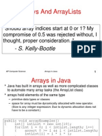 Arrays and Array List