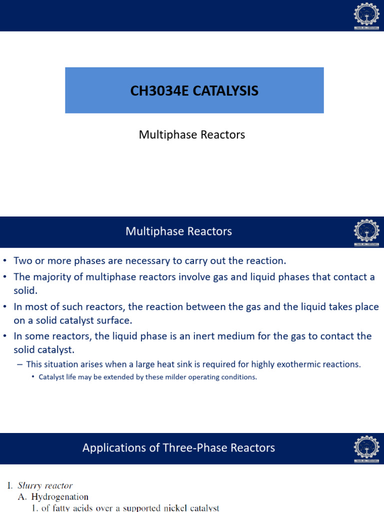 Catalysis Multiphase Reactors | PDF | Chemical Reactor | Catalysis