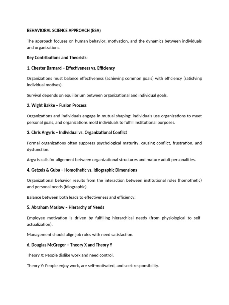 Behavioral and System Theory | PDF | Leadership | System
