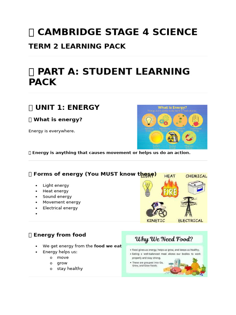 ? CAMBRIDGE STAGE 4 SCIENCE | PDF | Predation | Foods