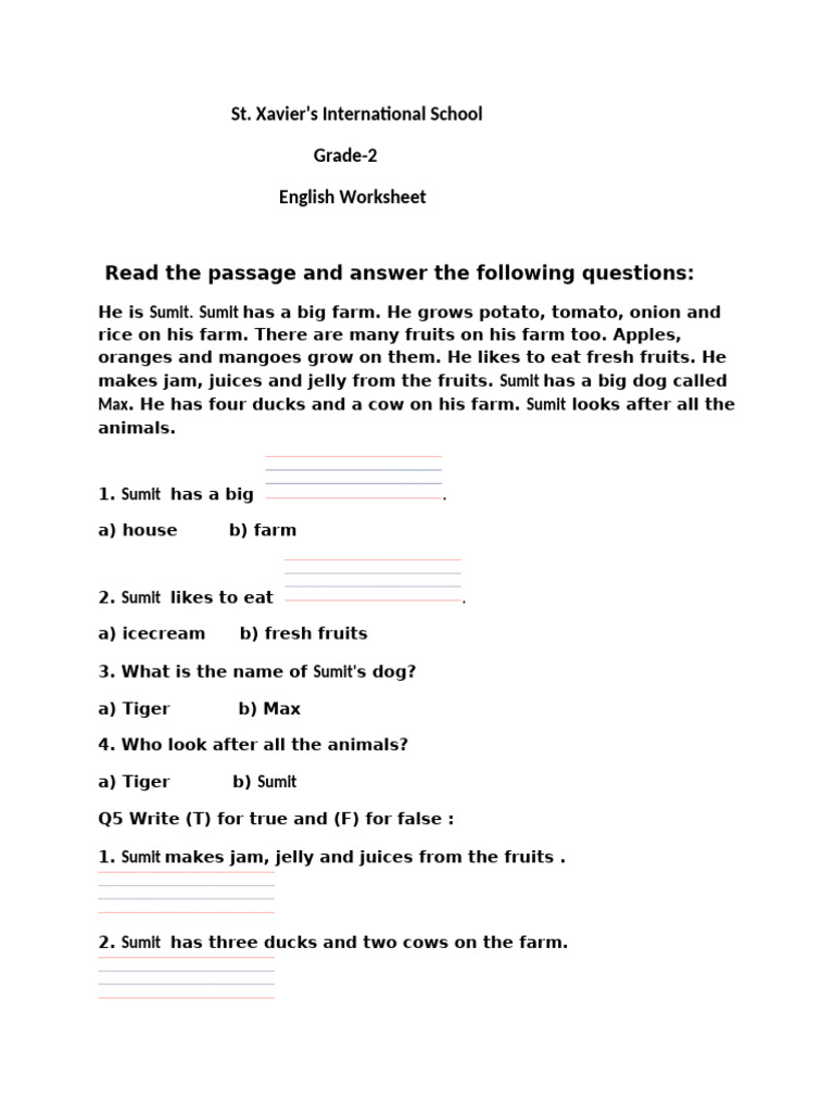 Eng Worksheet 2 (2) | PDF