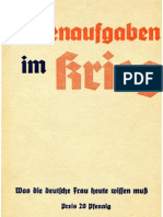 Hildebrand, Ruth - Frauenaufgaben Im Krieg (Um 1940, 33 S., Scan, Fraktur)