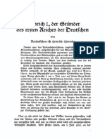 Himmler, Heinrich - Heinrich I., Der Gruender Des Ersten Reiches Der Deutschen (8 S., Scan, Fraktur)
