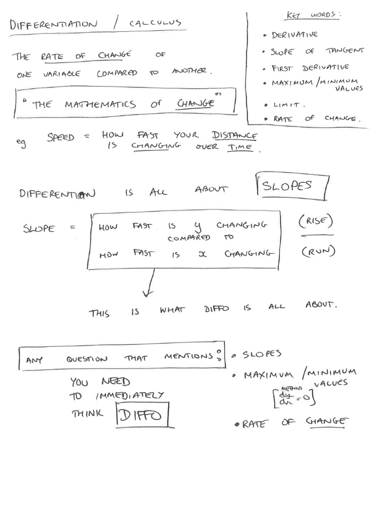 Differentiation Notes | PDF
