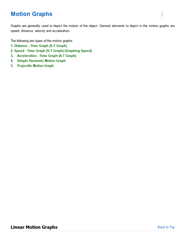 Motion Graphs | PDF | Acceleration | Velocity