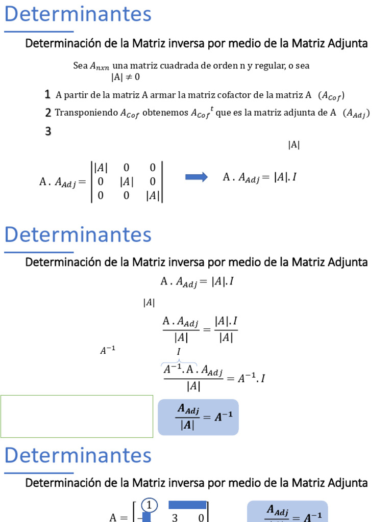 4 Matriz Inversa | PDF | Determinante | Matriz (Matemáticas)