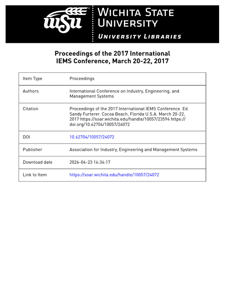 IEMS 2017 (1) | PDF | Computer Network | Wireless Sensor Network
