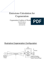 Calculate emissions for cogeneration systems