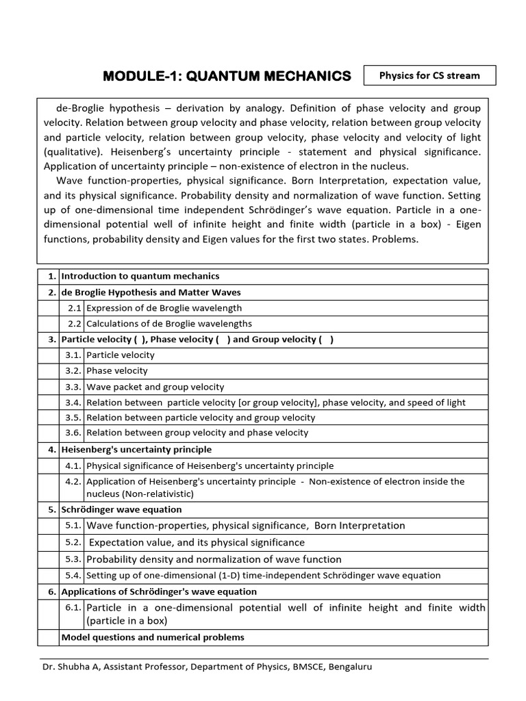 QUANTUM MECHANICS | PDF | Wave Function | Uncertainty Principle