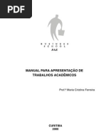 Manual para apresentação de trabalhos acadêmicos ABNT