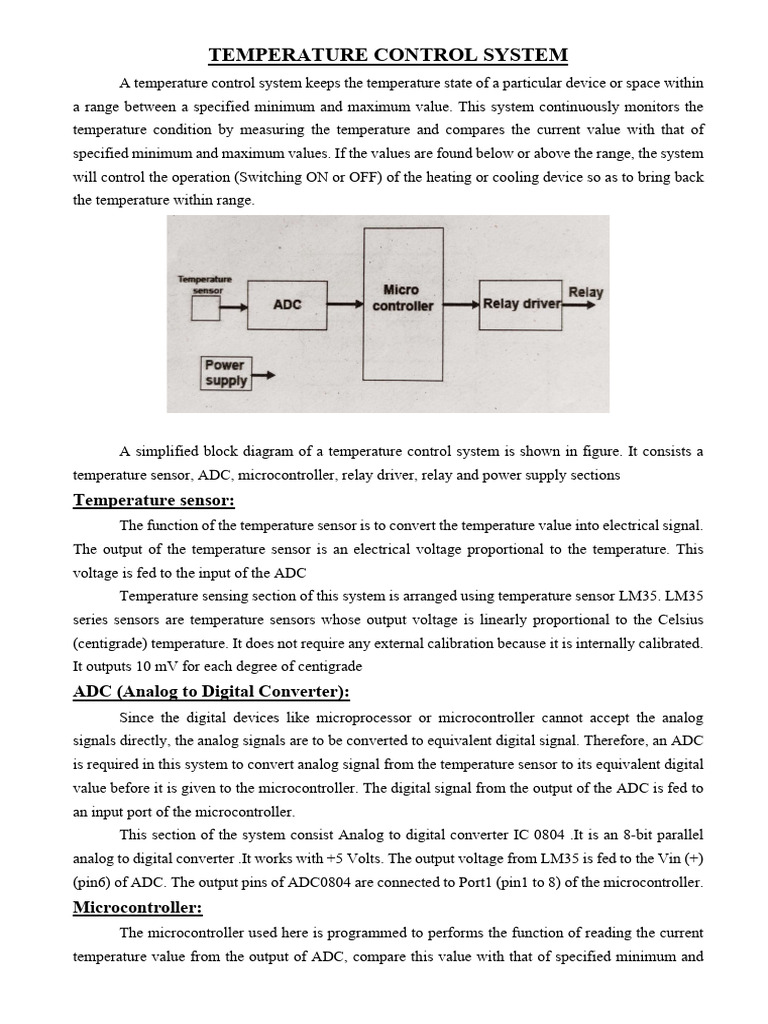 Module 4- Temperature Control System | PDF | Analog To Digital ...