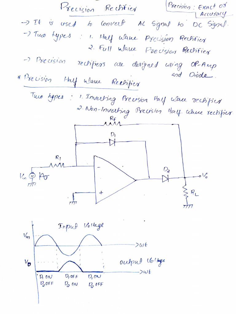 Precision Rectifier, Peak Detector | PDF | Power (Physics ...