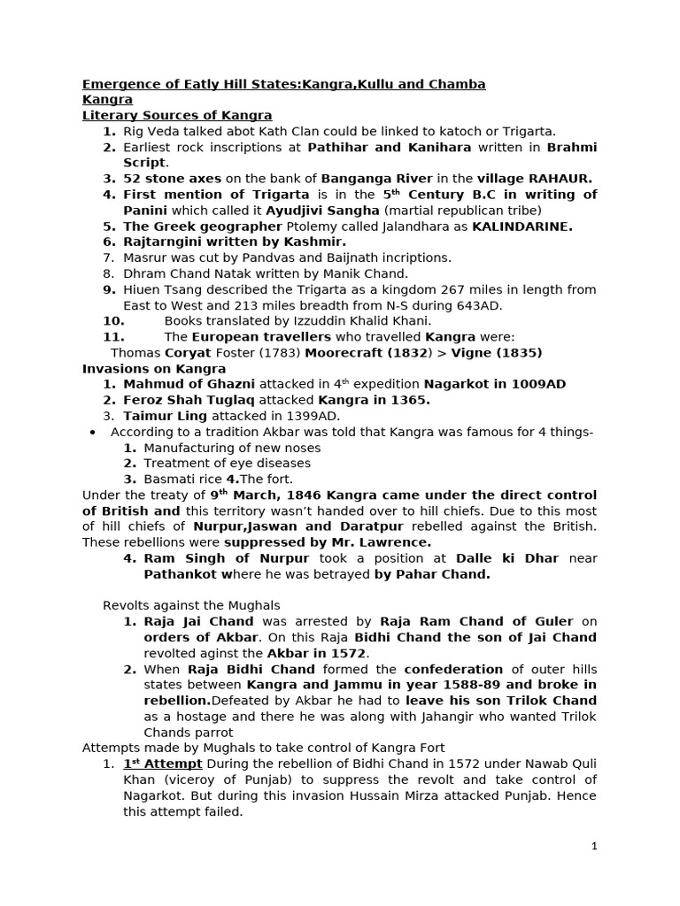 GS-I UNIT-I SUB UNIT-III History | PDF