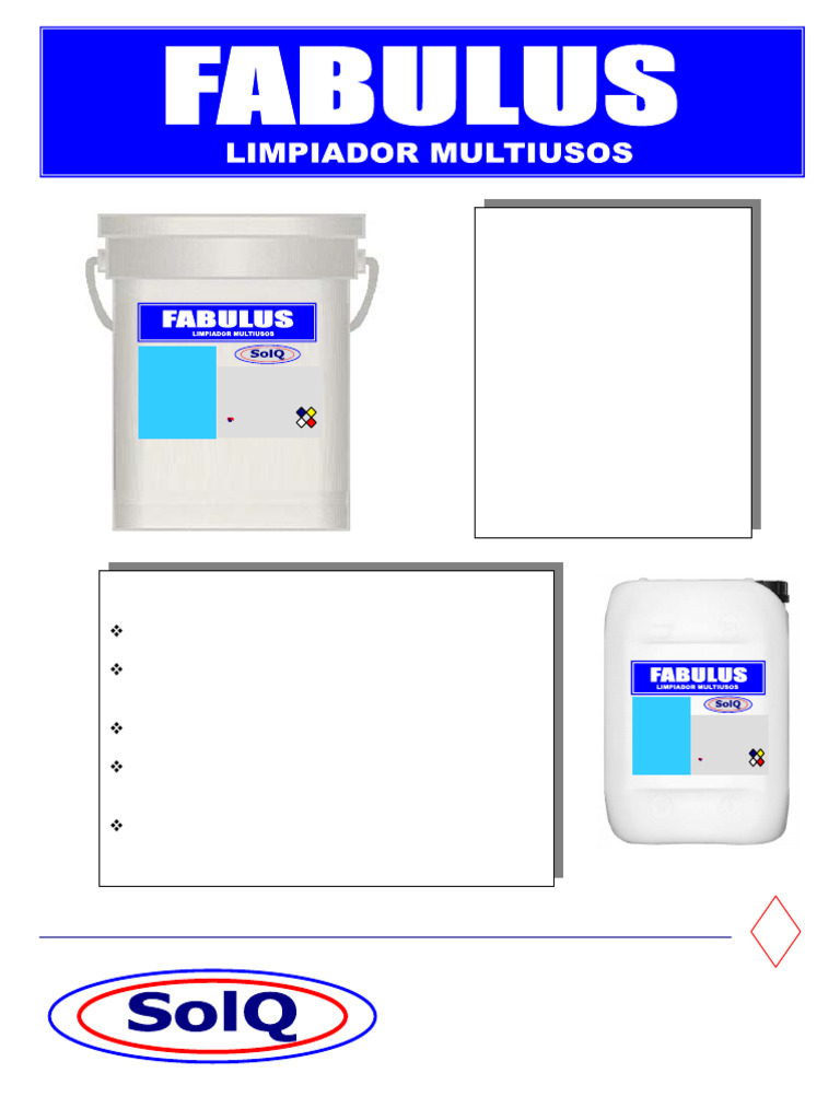 Fabulus Catalogo | PDF | Detergente | Sustancias químicas