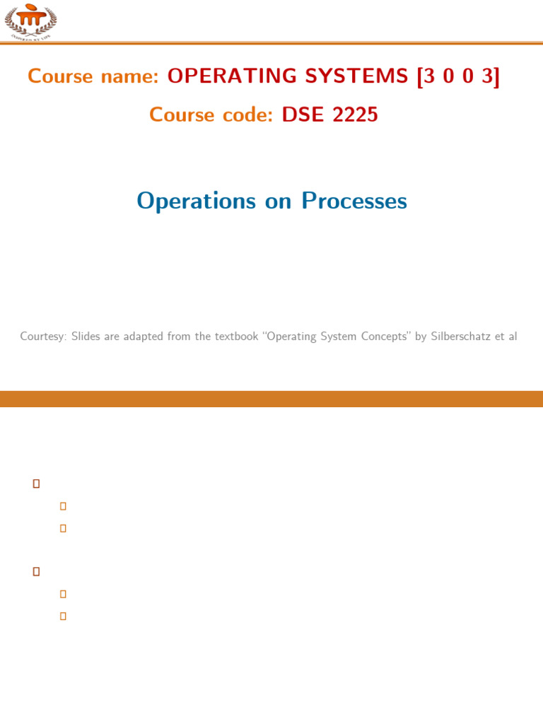 2.3 Operations on Processes | PDF | Process (Computing) | Information ...