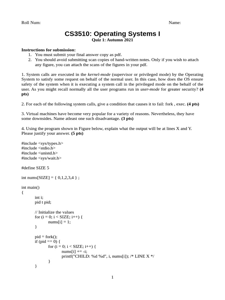 OS paper | PDF