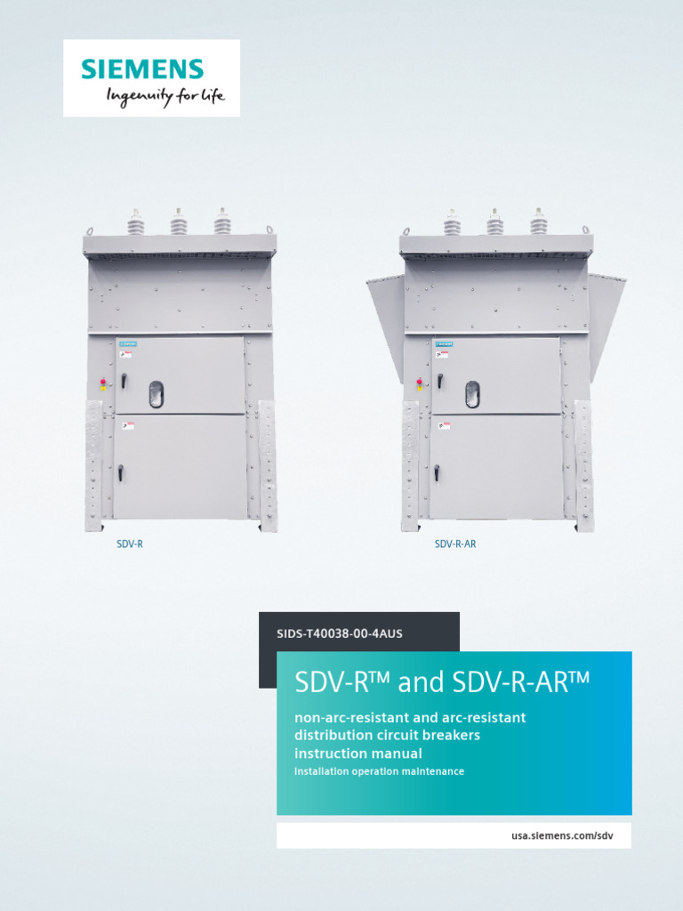 Ansi Mv Ovcb Sdv r Sdv r Ar Im En | PDF | Electricity | Electrical ...