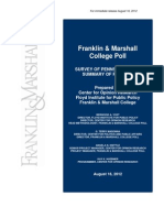 Franklin & Marshall College Poll: Survey of Pennsylvanians Summary of Findings