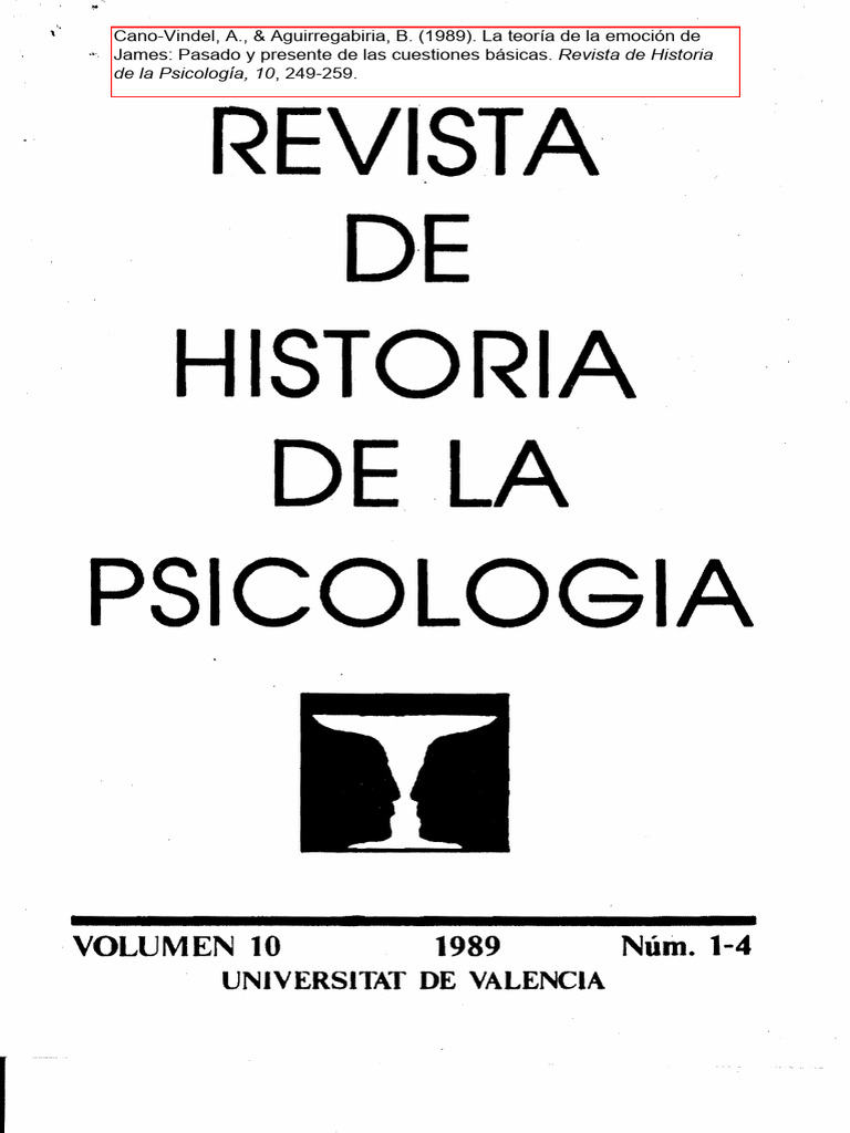 Tema 3 La Teoria de La Emocion de James | PDF | Las emociones | Experiencia